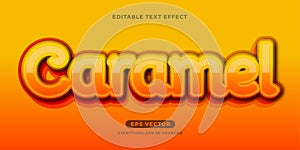 Caramel editable text effect vector