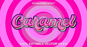Caramel editable vector text and font effect