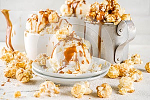 Caramel pop corn ice cream