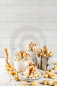 Caramel pop corn ice cream