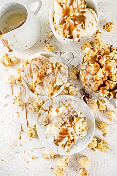 Caramel pop corn ice cream