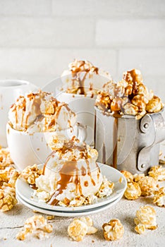 Caramel pop corn ice cream