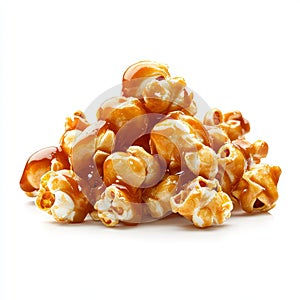 Caramel popcorn on a clear background, created by image