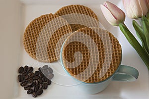 Caramel Stroopwafels and Coffee