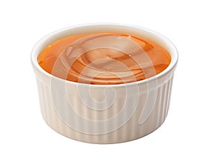 Caramel Syrup in a Ramekin