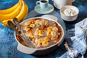 Caramelized Banana Bread Pudding