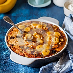 Caramelized Banana Bread Pudding