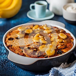 Caramelized Banana Bread Pudding