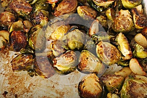 Caramelized brussel sprouts photo