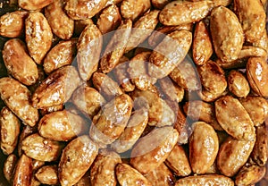 Caramelized peanuts.