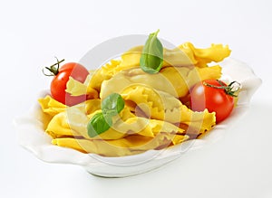 Caramelle shaped stuffed pasta