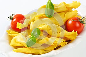 Caramelle shaped stuffed pasta