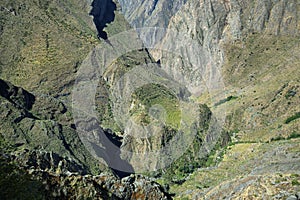 Carania pre-inca semicircular platforms and mountains