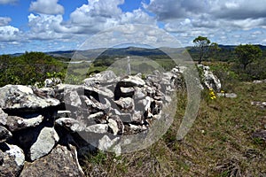 Carape hills landscape and rocks, uruguay photo
