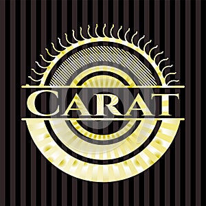 Carat gold shiny badge. Vector Illustration. Detailed