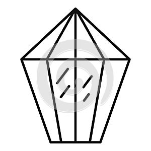 Carat jewel icon, outline style