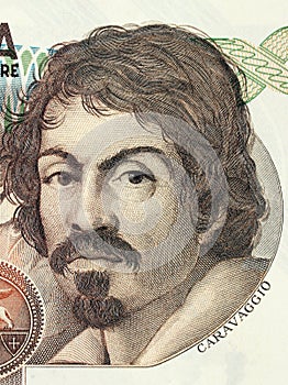 Caravaggio or Michelangelo Merisi engraved portrait