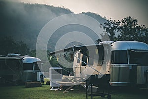 Caravan camping campsite