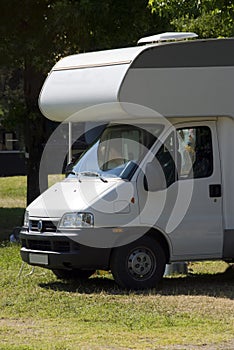 Caravan at the campsite photo