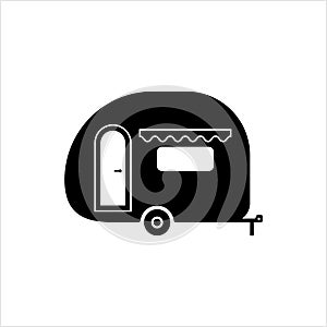 Caravan Icon, Travel Trailer, Camper Icon, Towed Trailer, Travel Trailer, Tourer