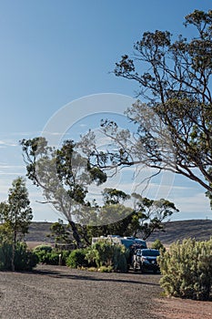 Caravan in outback Australia