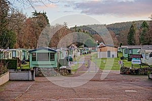 Caravan park at Banchory in Aberdeenshire