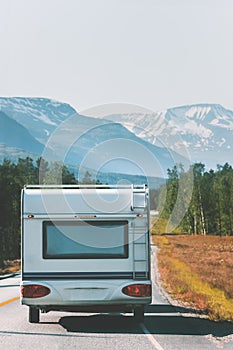 Caravan RV trailer camper road trip travel on wheels