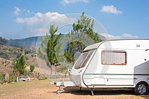 Caravans camping