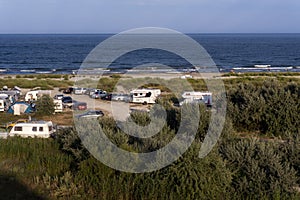 Caravans at Corbu Beach Romania