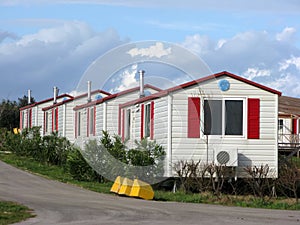 Caravans in holiday park