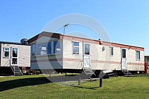 Caravans in trailer park photo