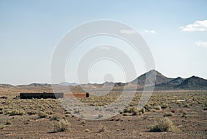 Caravanserai ruins in iran desert