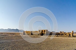 Caravanserai by Varzaneh in Iran in Isfahan province