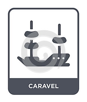 caravel icon in trendy design style. caravel icon isolated on white background. caravel vector icon simple and modern flat symbol