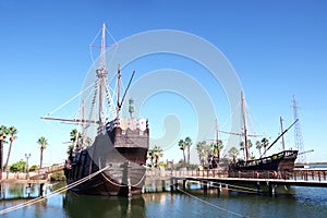 Caravels of christopher columbus