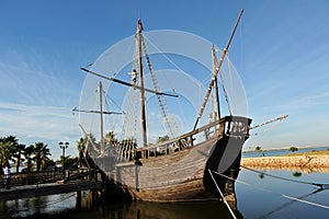 Caravels of Christopher Columbus, La Rabida, Huelva province, Spain