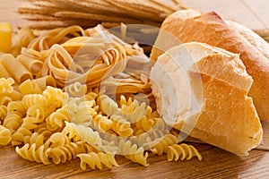 Carbohydrate bread and pasta