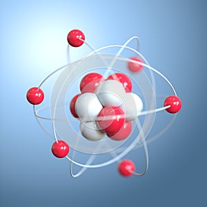 Carbon atom, Atom 3d rendering