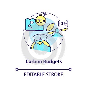 Carbon budgets concept icon
