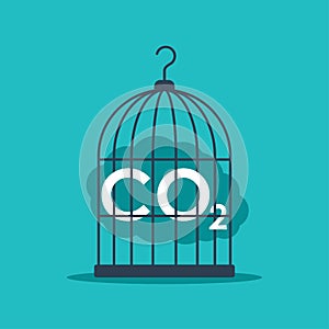 Carbon Capture Technology - CO2 in birdcage photo