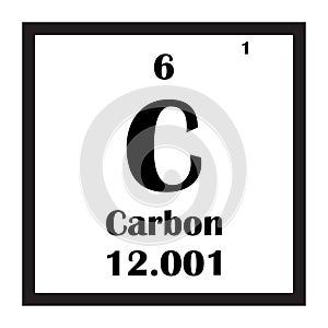 carbon chemical element icon