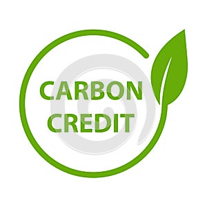 Carbon credit icon vector for graphic design, logo, website, social media, mobile app, UI illustration