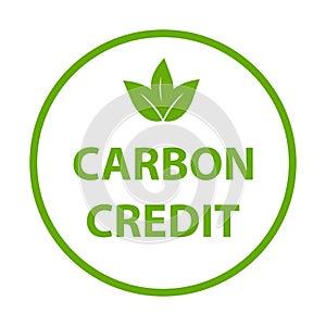 Carbon credit icon vector for graphic design, logo, website, social media, mobile app, UI illustration