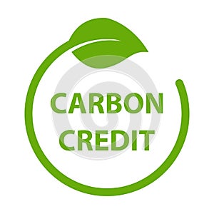 Carbon credit icon vector for graphic design, logo, website, social media, mobile app, UI illustration