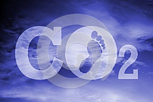Carbon Dioxide CO2 and carbon footprint photo