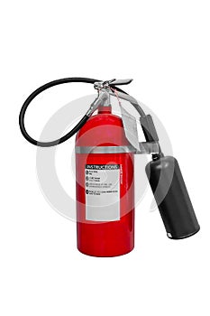 Carbon Dioxide CO2 Fire extinguisher isolated on white background