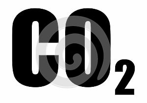 Carbon Dioxide CO2 icon