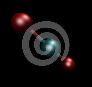 Carbon dioxide (CO2) molecule