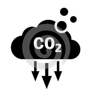 Carbon dioxide CO2 vector icon
