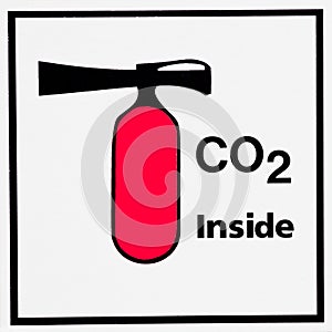 Carbon dioxide containing fire extinguisher icon